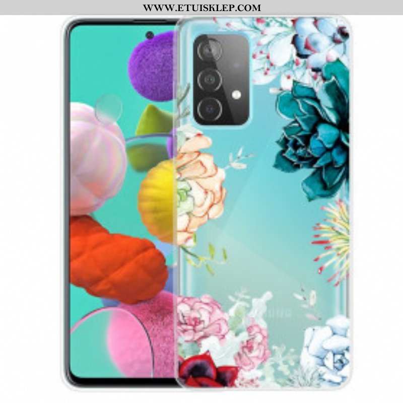 Etui do Samsung Galaxy A52 4G / A52 5G / A52s 5G Akwarela Kwiaty